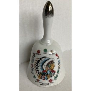 Vintage Running Waters Native American Porcelain Bell